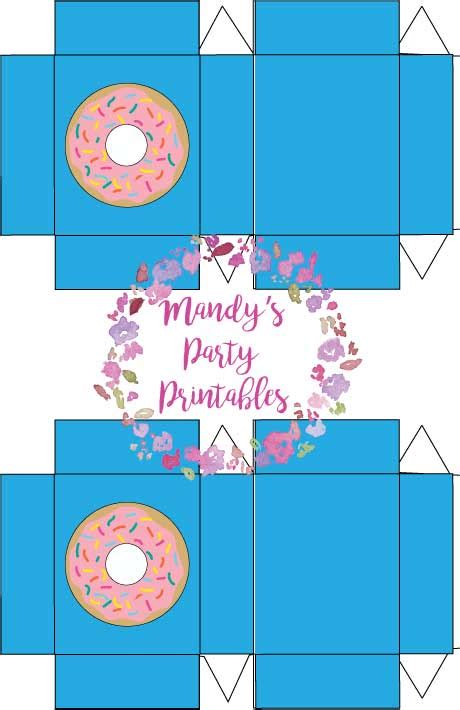Miniature Donut Box Printable